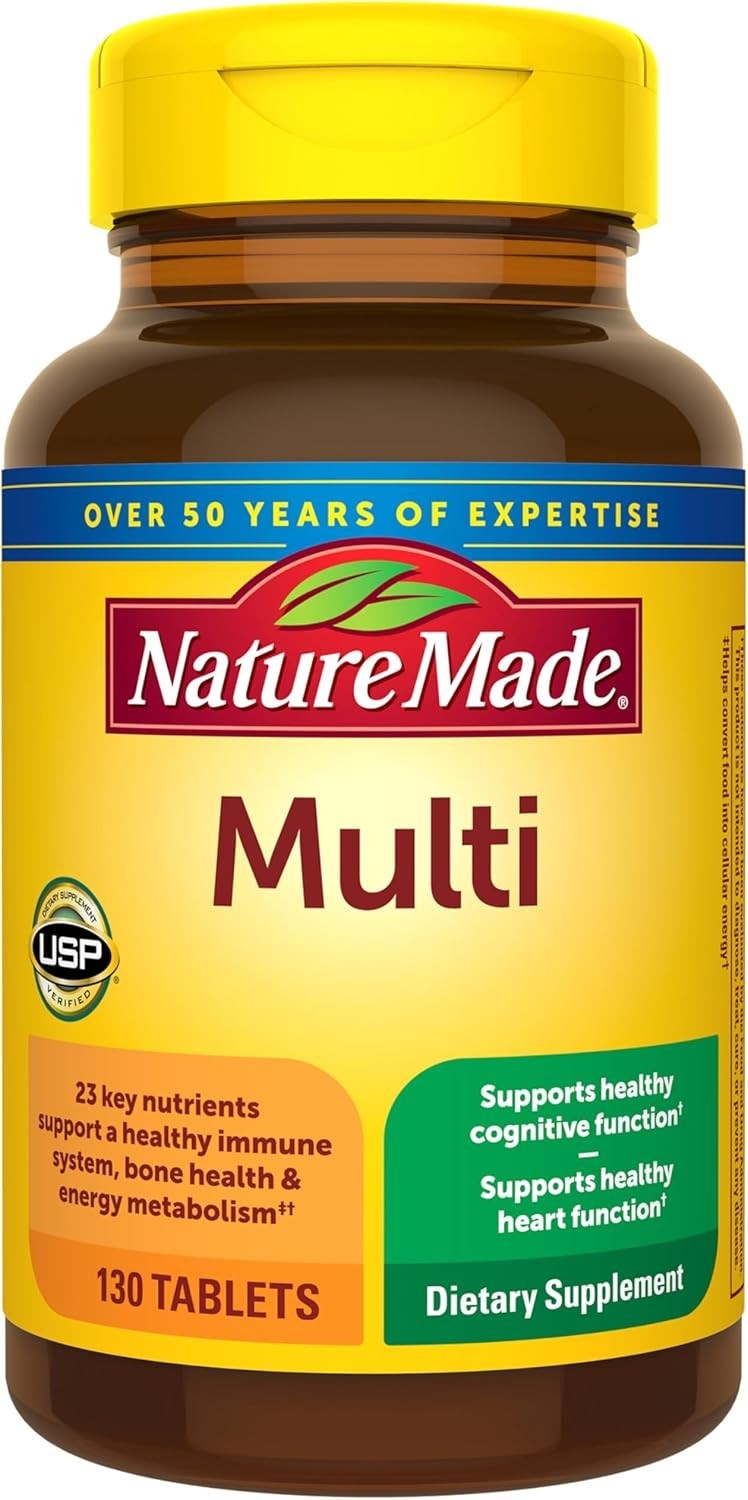Nature Made Multivitamin Tablets with Iron, Multivitamin for Women and Men for D