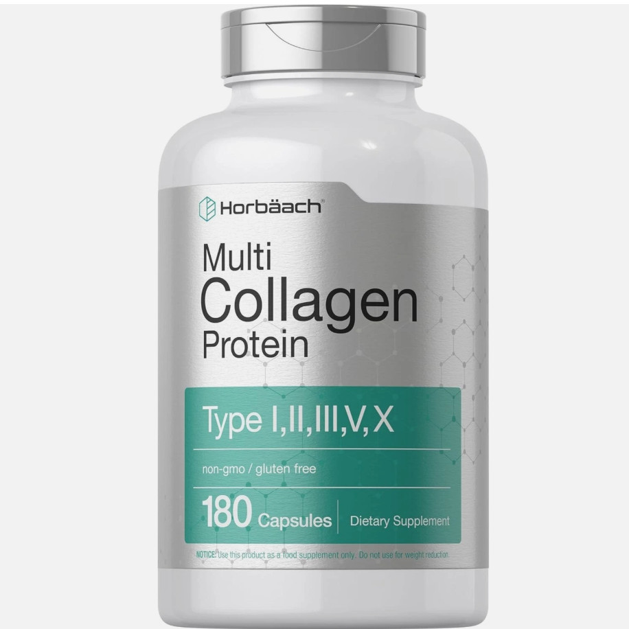 Multi Collagen Protein 2000 Mg | 180 Capsules | Hydrolyzed Collagen Type I, II,