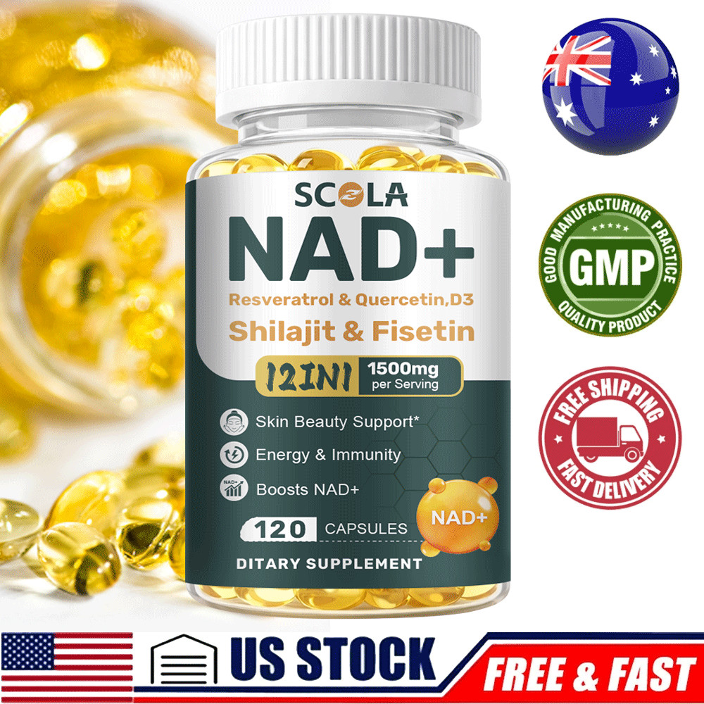 NAD supplement, 1500mg resveratrol containing supplement, 120 capsules USA Ship