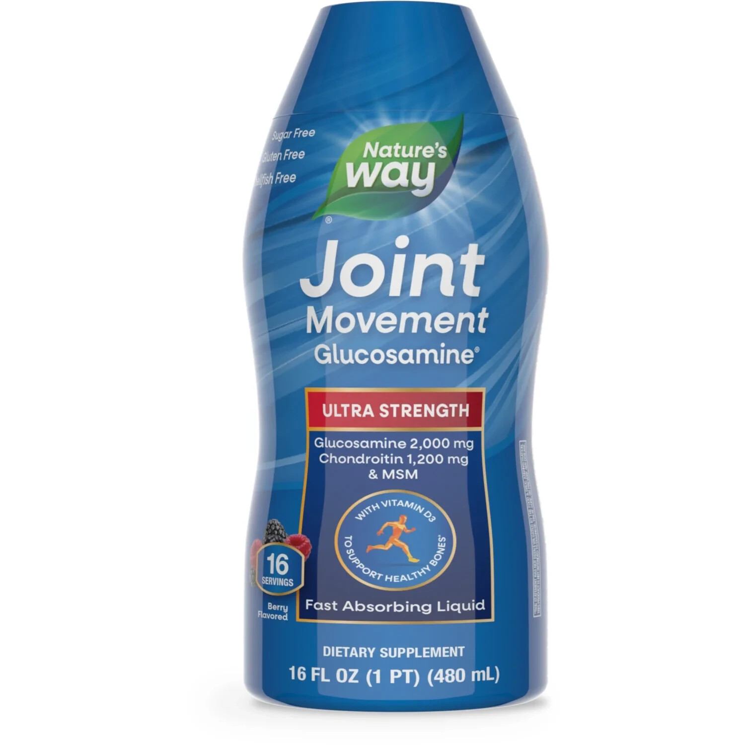 Nature’s Way Joint Movement Glucosamine Liquid Supplement, Unisex, Berry Flavore