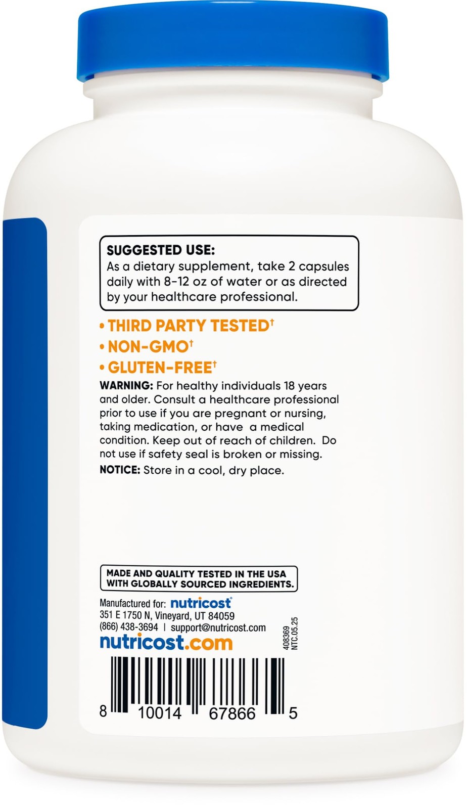 Nutricost Monolaurin 1000 mg (120 Servings, 240 240 Count (Pack of 1)