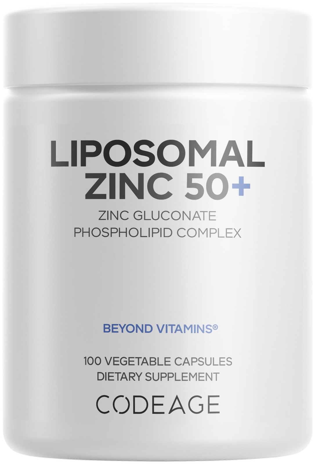 Codeage Liposomal Zinc Supplement 3 Month Supply One Per Day – 50 Mg Zinc