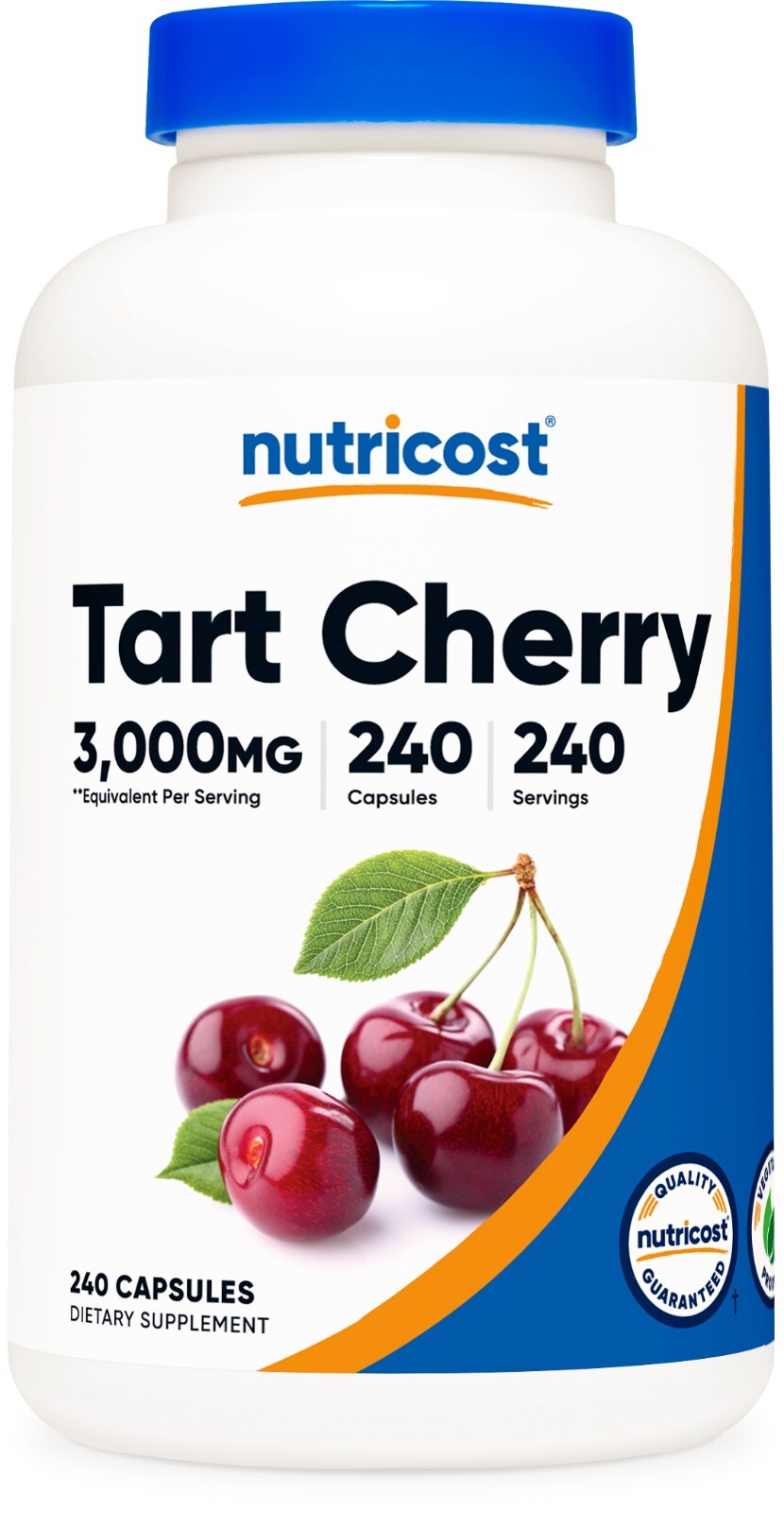 Nutricost Tart Cherry Extract 3000mg Equivalent, 240 Vegetarian Capsules