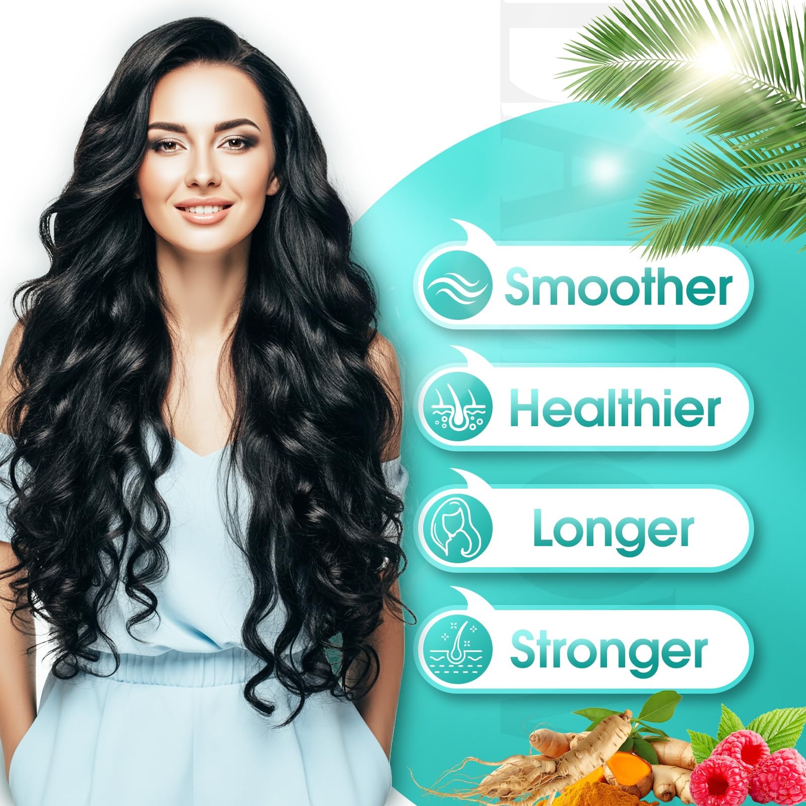 Hair Growth Supplements Biotin 10000mcg 30-in-1 Vitamins A B C D E – Supports