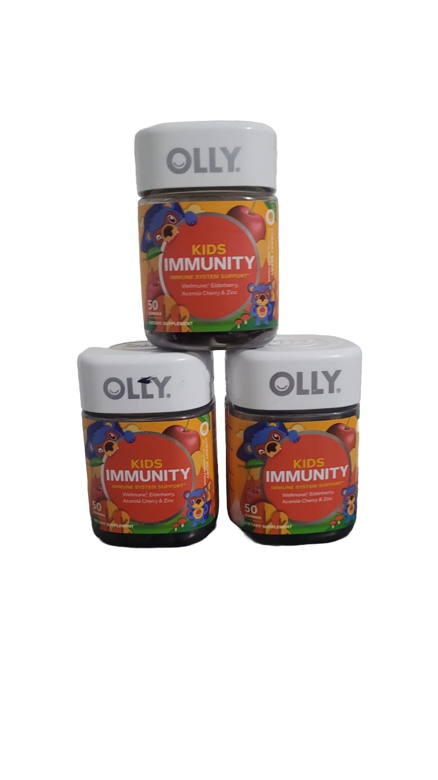 3 Pack Olly Kids Immunity 50 Gummies . Exp:01/2025