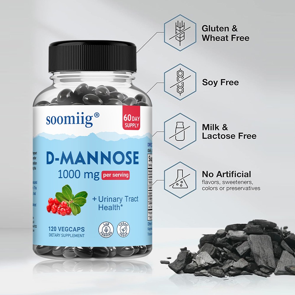 D-Mannose – 30/60/120 Capsules – 1000mg – for Kidney Function – Vegan