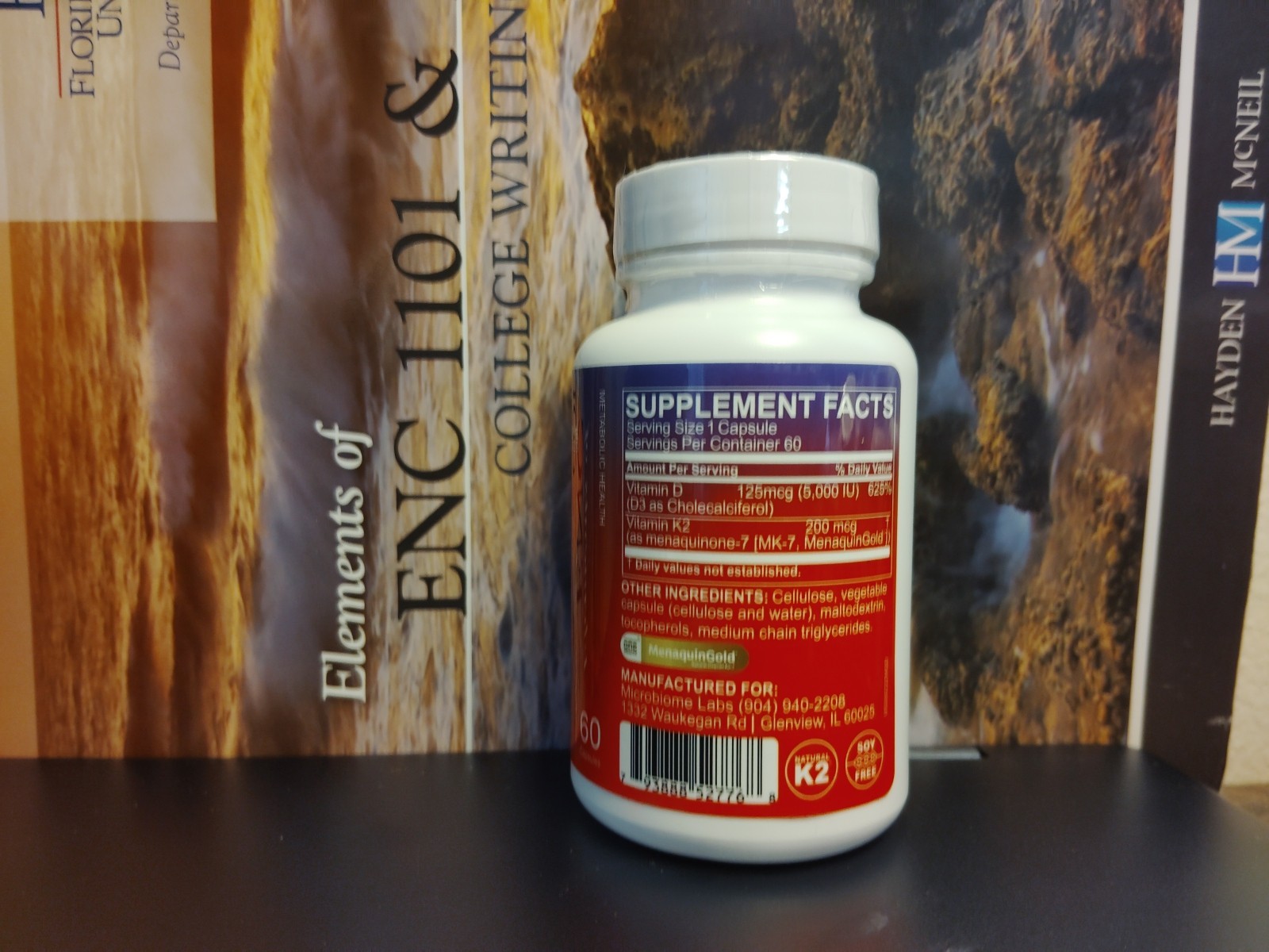 Mega QuinD3, High Potency, K2/D3 Formula, All Natural, Unisex, 60 Caps, Daily