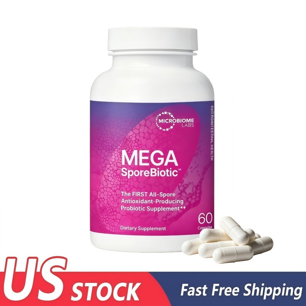 1-3PACK Microbiome Labs MegaSporeBiotic Spore-Based Probiotic 60 Capsules