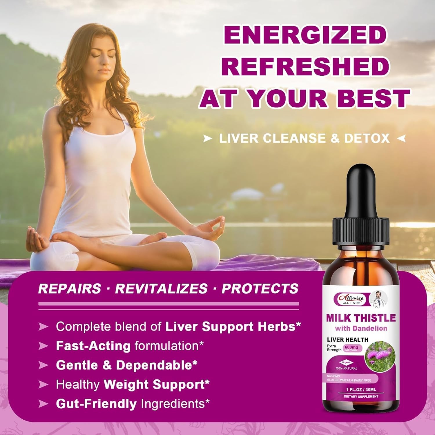 Liver Health Support Liquid with Milk Thistle & Dandelion | Detox