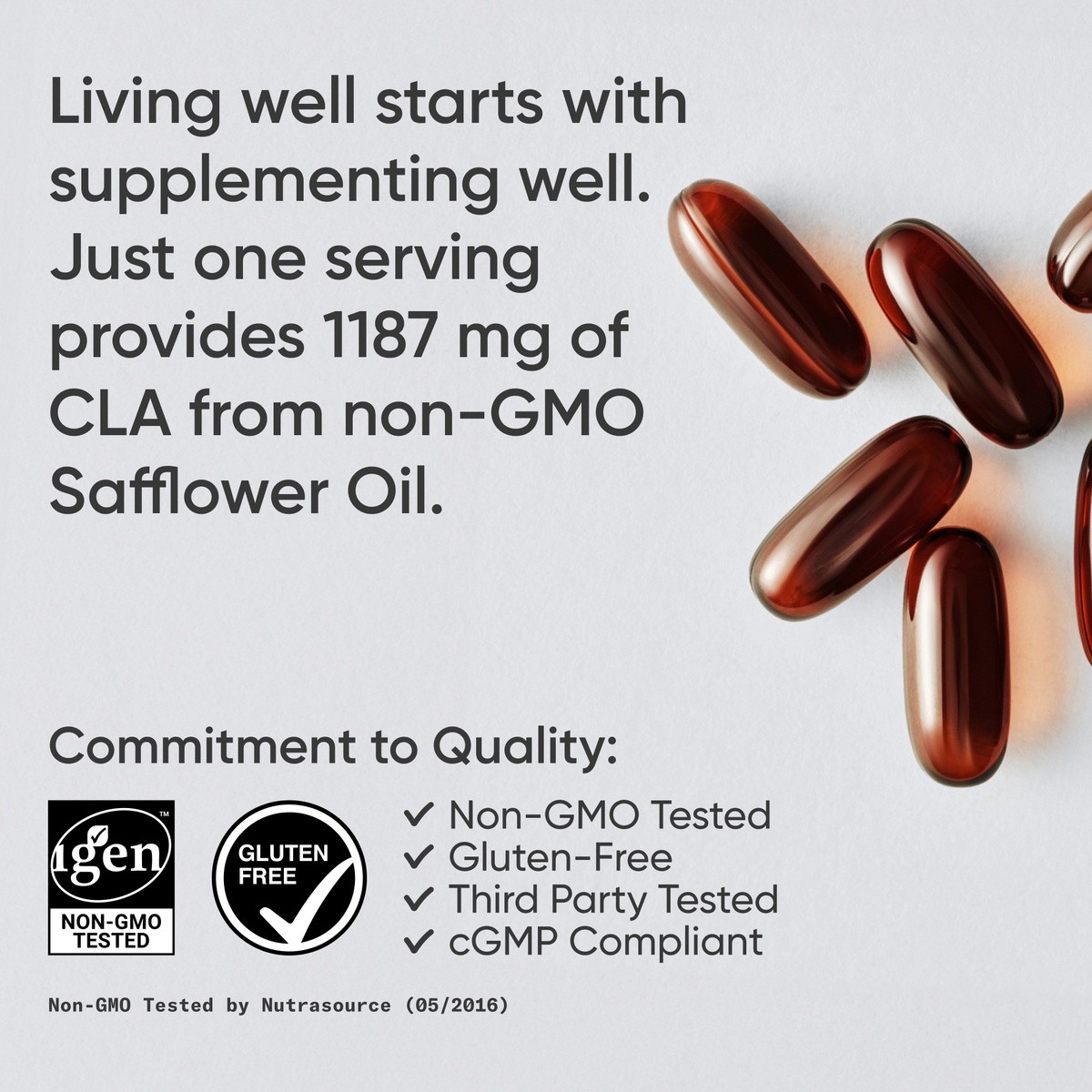 CLA 1250mg Active Conjugated Linoleic Acid, Soy & Gluten Free (90 Softgels)