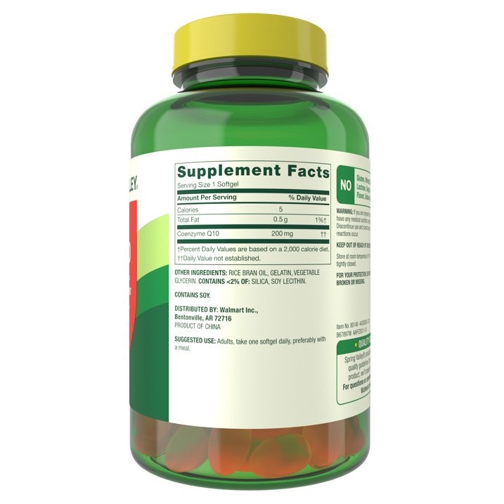 Spring Valley Rapid Release CoQ10 Softgels, 200mg, 150 Count