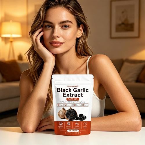 Garlic Black Extract Softgels 300ct, Odorless Vegan Non-GMO Supplement
