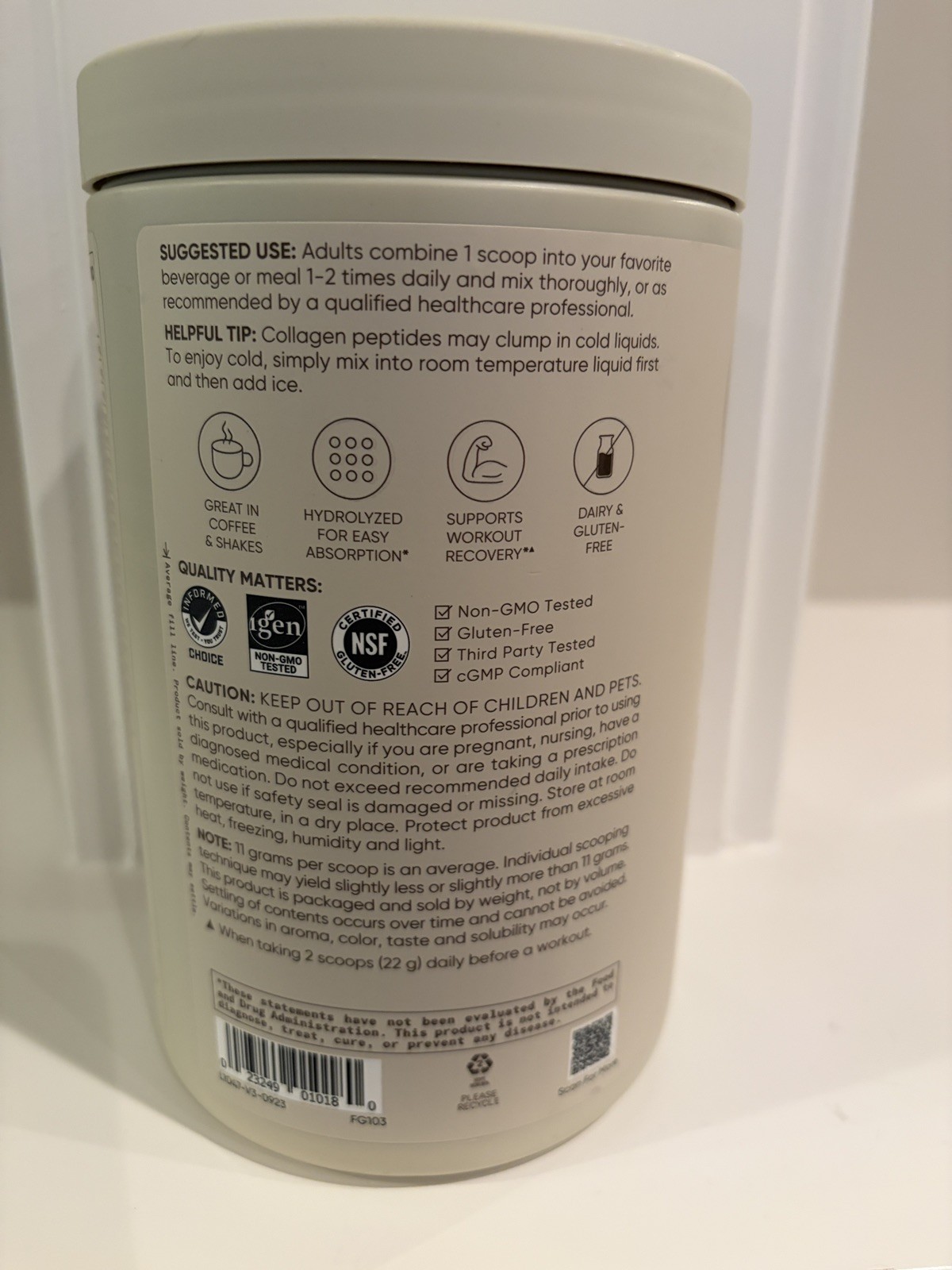 Collagen Peptides – Hydrolyzed Type 1 & 3 Collagen Powder Protein Supplement