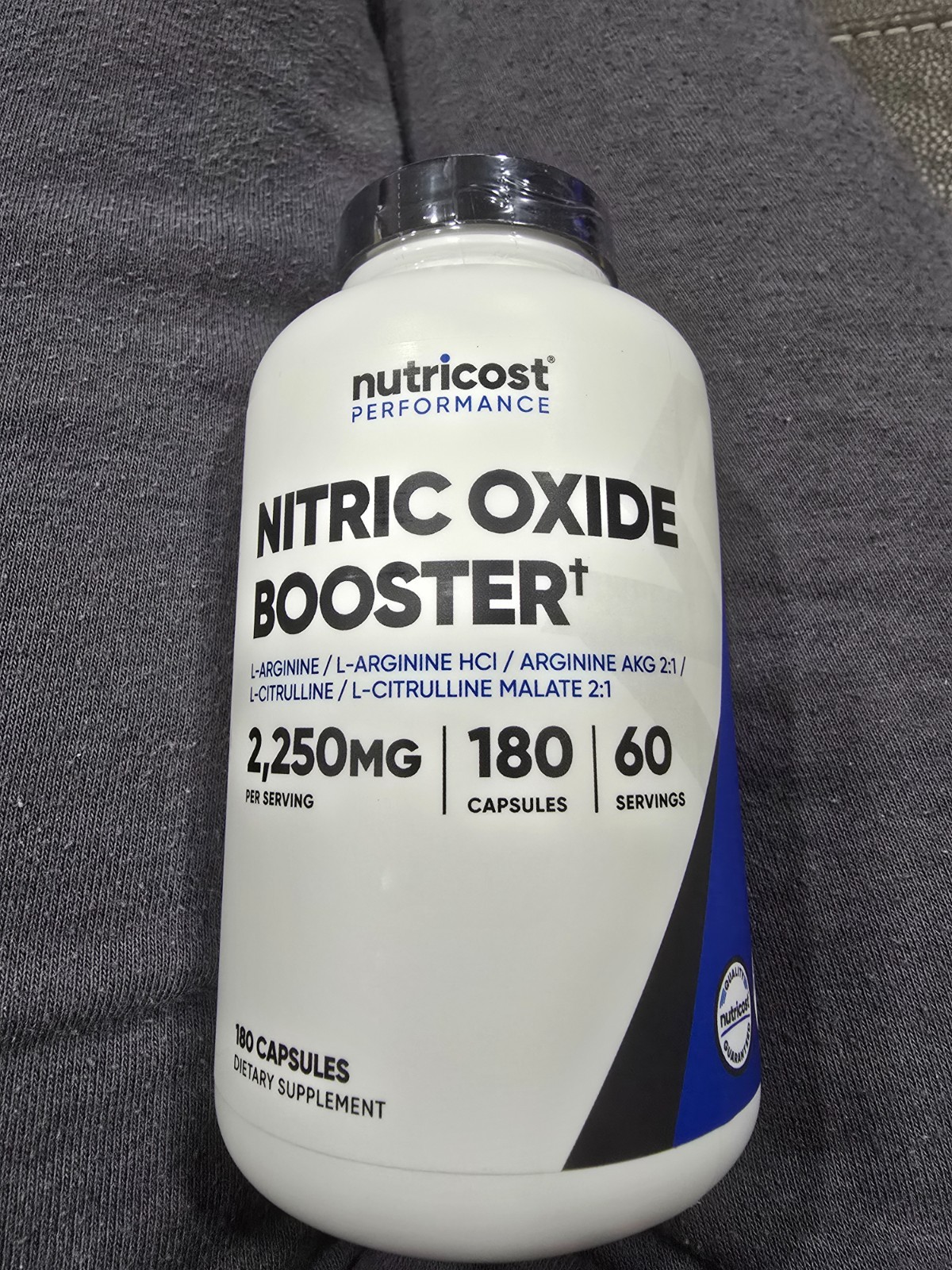 Nutricost Performance Nitric Oxide Booster 2250 mg EXP 12/2028 Unopened, Seale