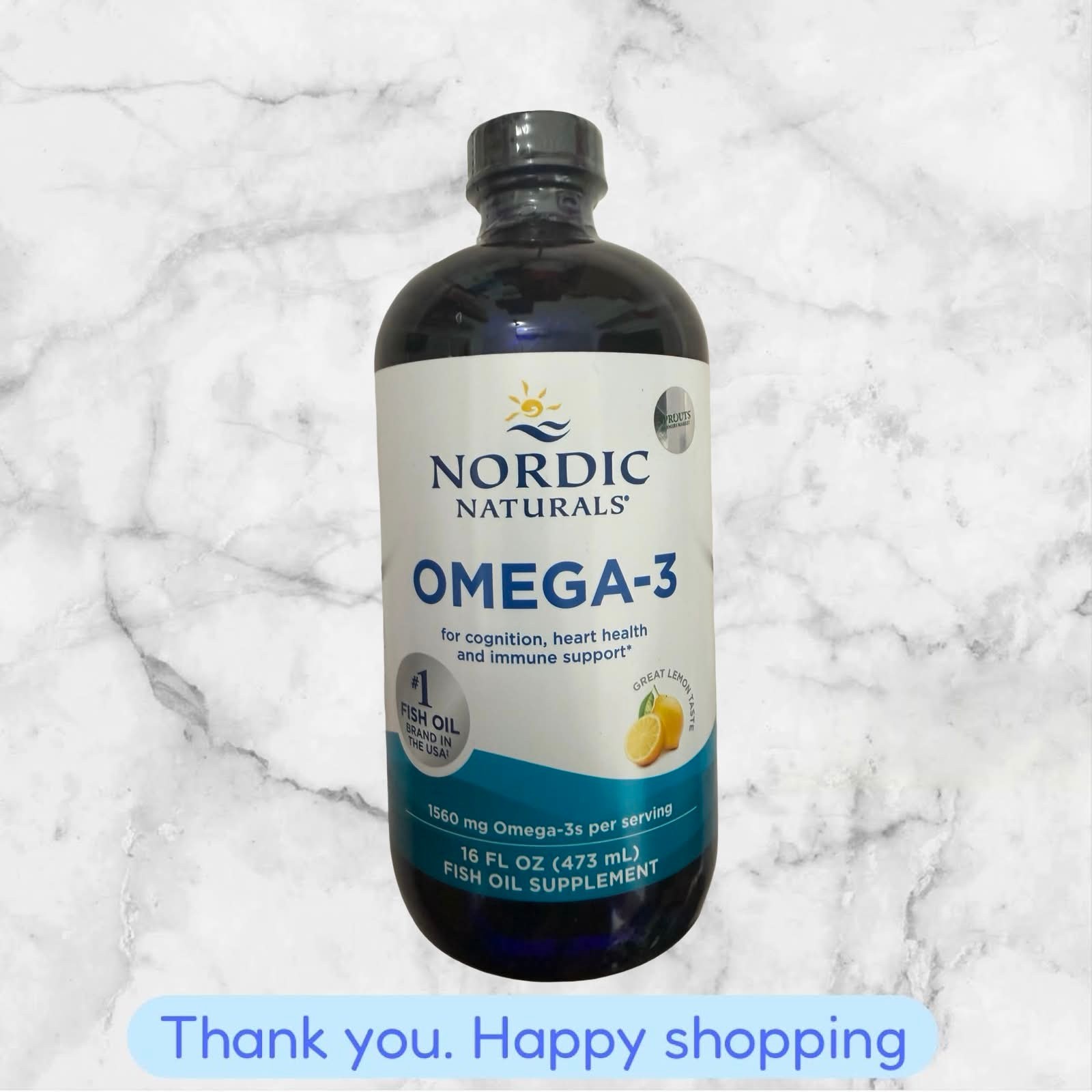 Nordic Naturals Omega 3 Lemon Cognition Heart Health & Immune Support 16 oz NEW