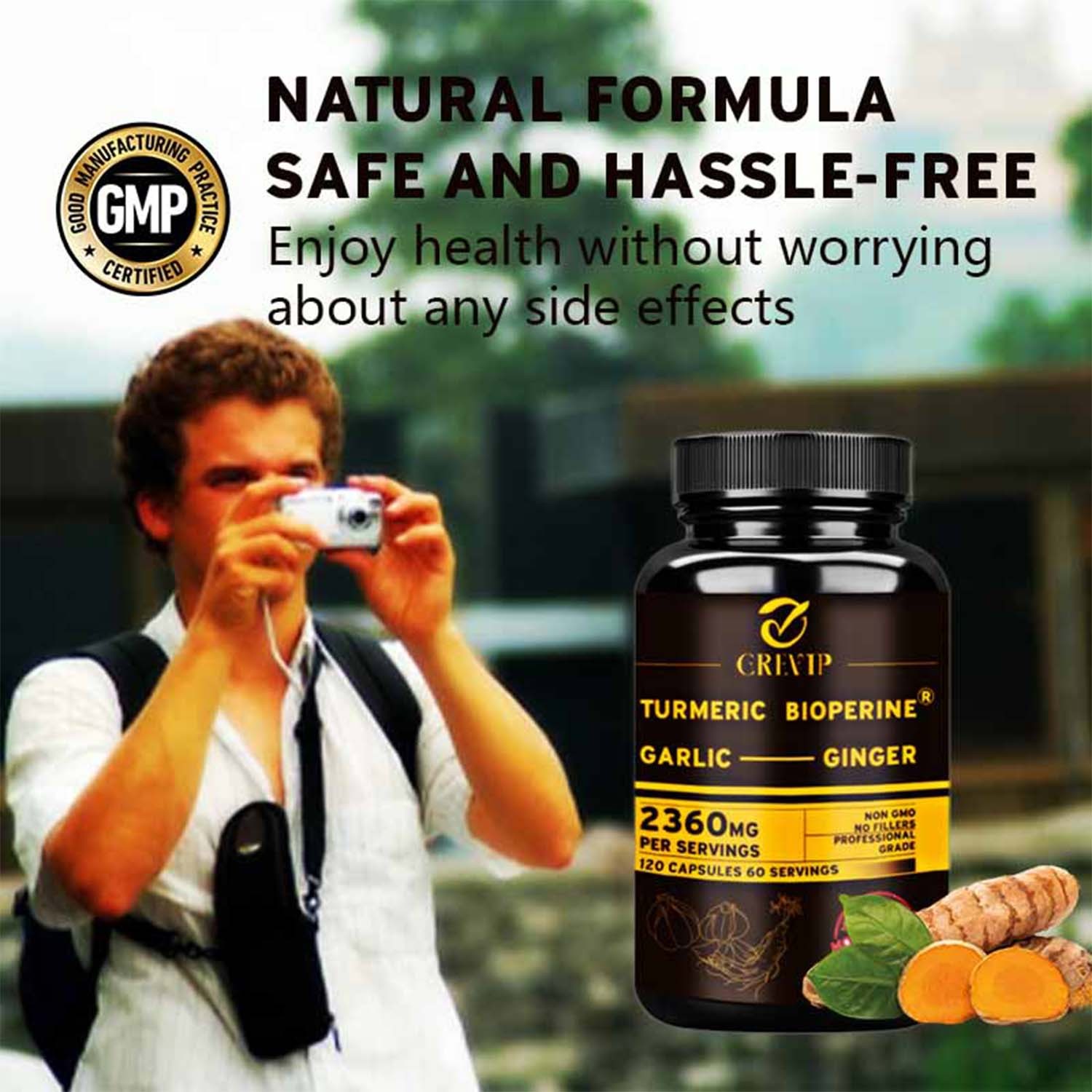 Turmeric Bioperine 2360mg – Triple Strength Highest Potency 95% Curcuminoids