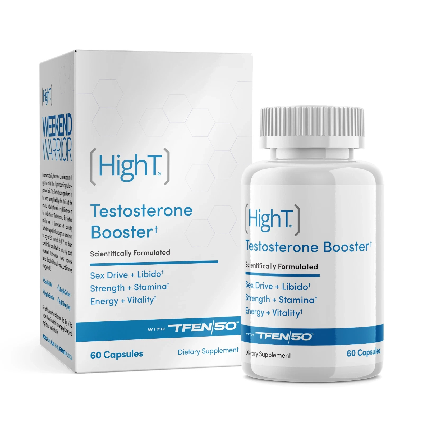 High T Testosterone Booster 60 Capsules | Energy Strength Daily Support for Men