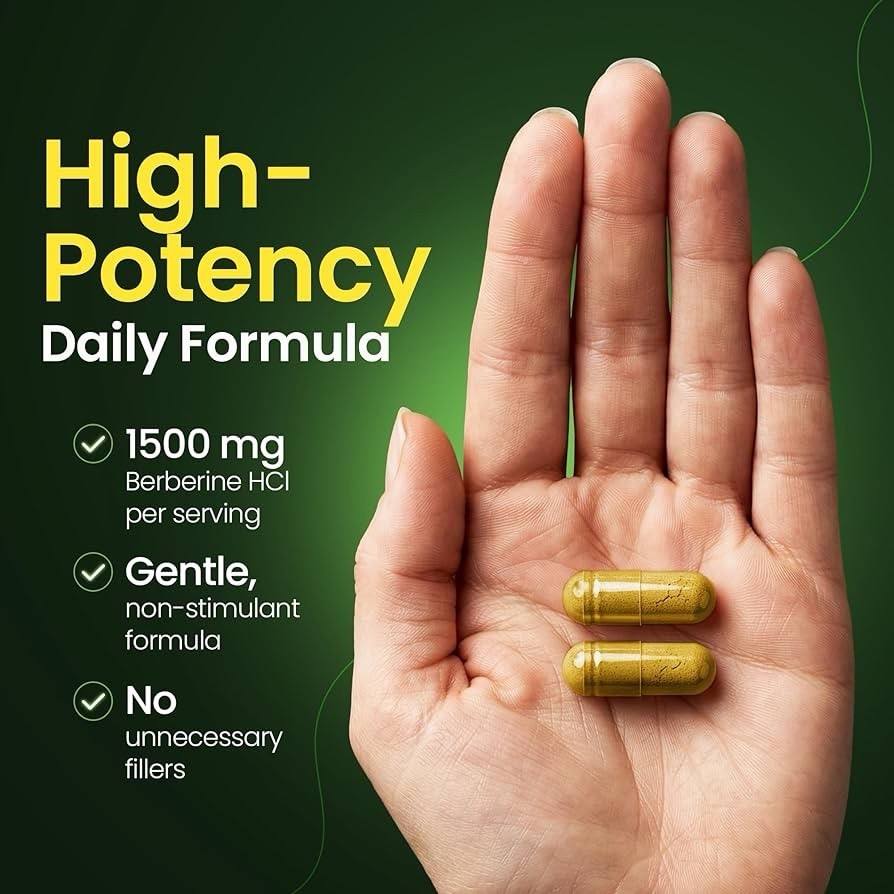 Berberine Supplement HCl 1500mg with Chromium & Cinnamon | 90 capsules