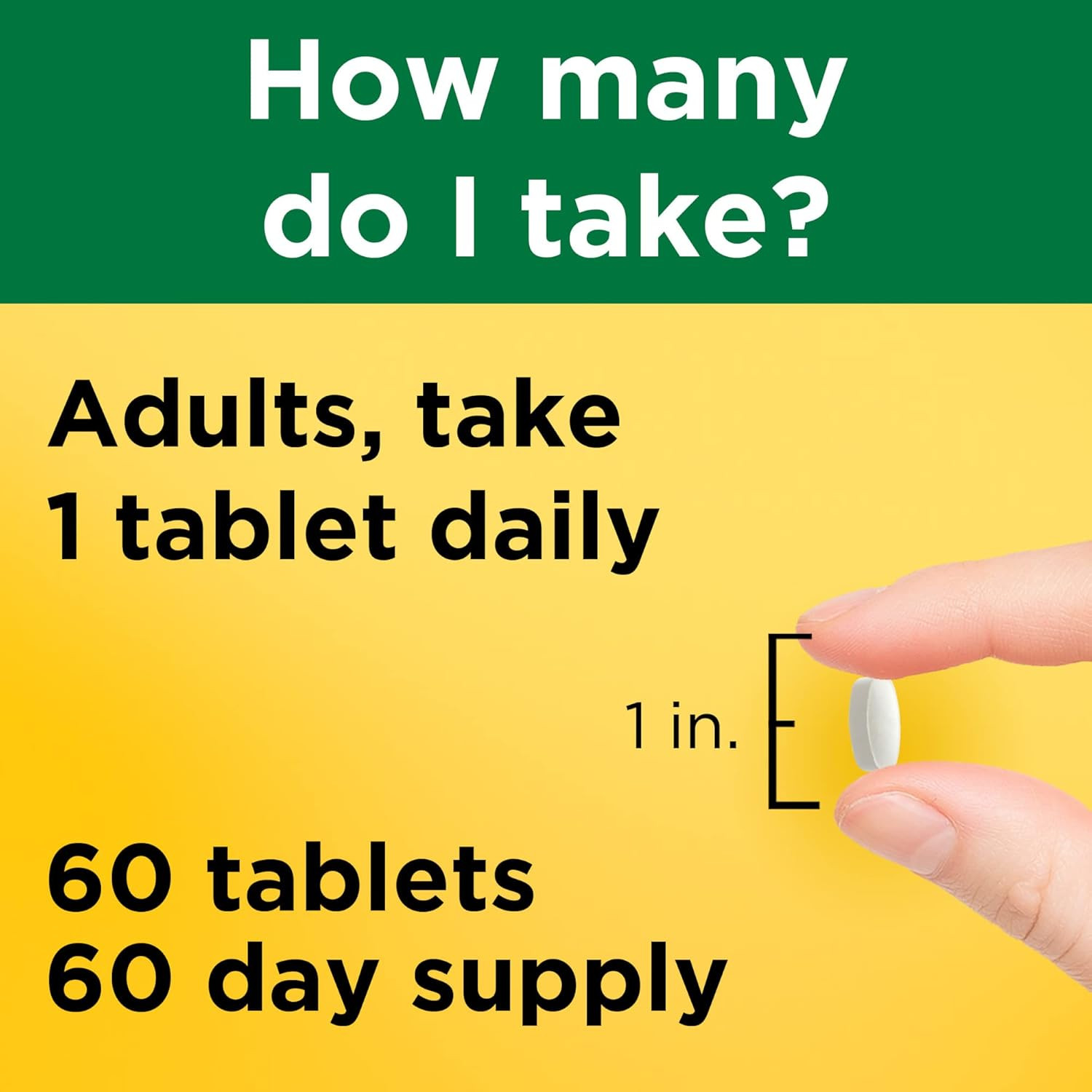 L-Lysine 1000 Mg, Dietary Supplement, 60 Tablets, 60 Day Supply