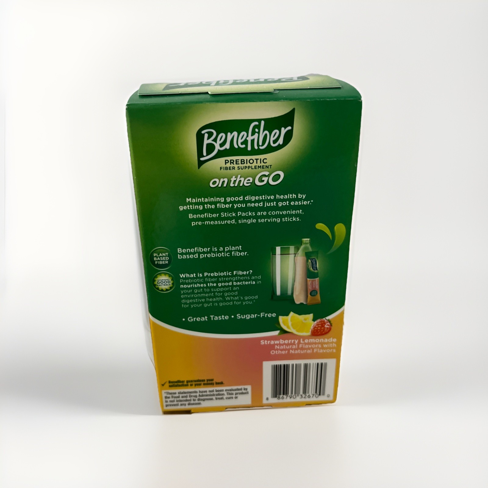 Benefiber On The Go Prebiotic Fiber Supplement Strawberry Lemonade Exp 06/2026