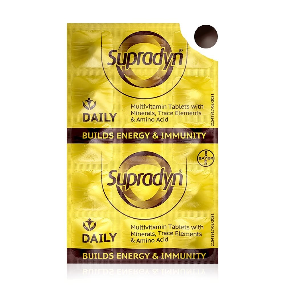 Supradyn Daily Multivitamin 15 Tablets for Unisex | Daily Immunity and 2X Energy