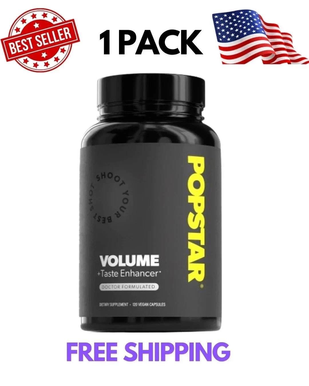 Popstar Semen Volume Supplement 120 Capsules Men’s Fertility Zinc NEW EXP12/2026