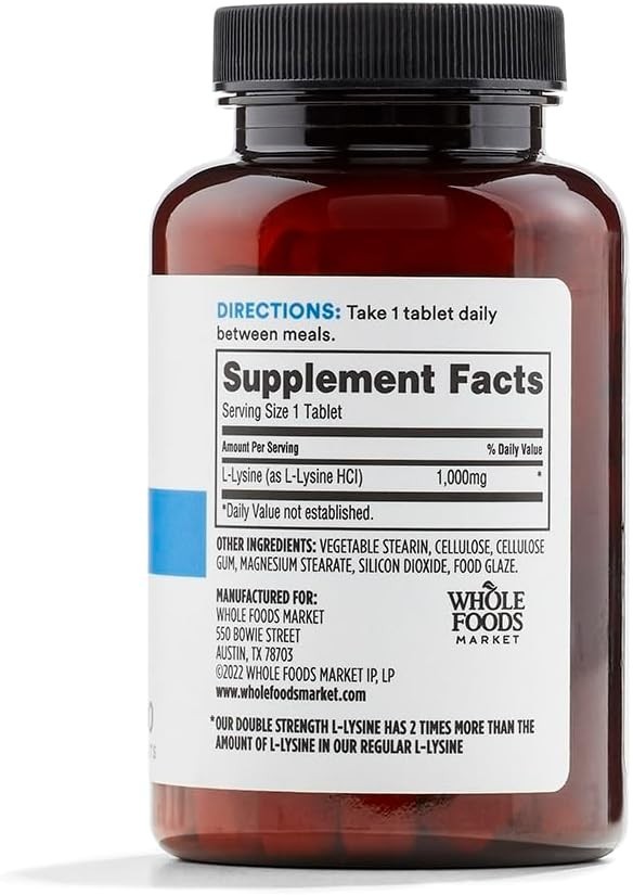 L-Lysine Double Strength — Supports Healthy Skin & Tissue