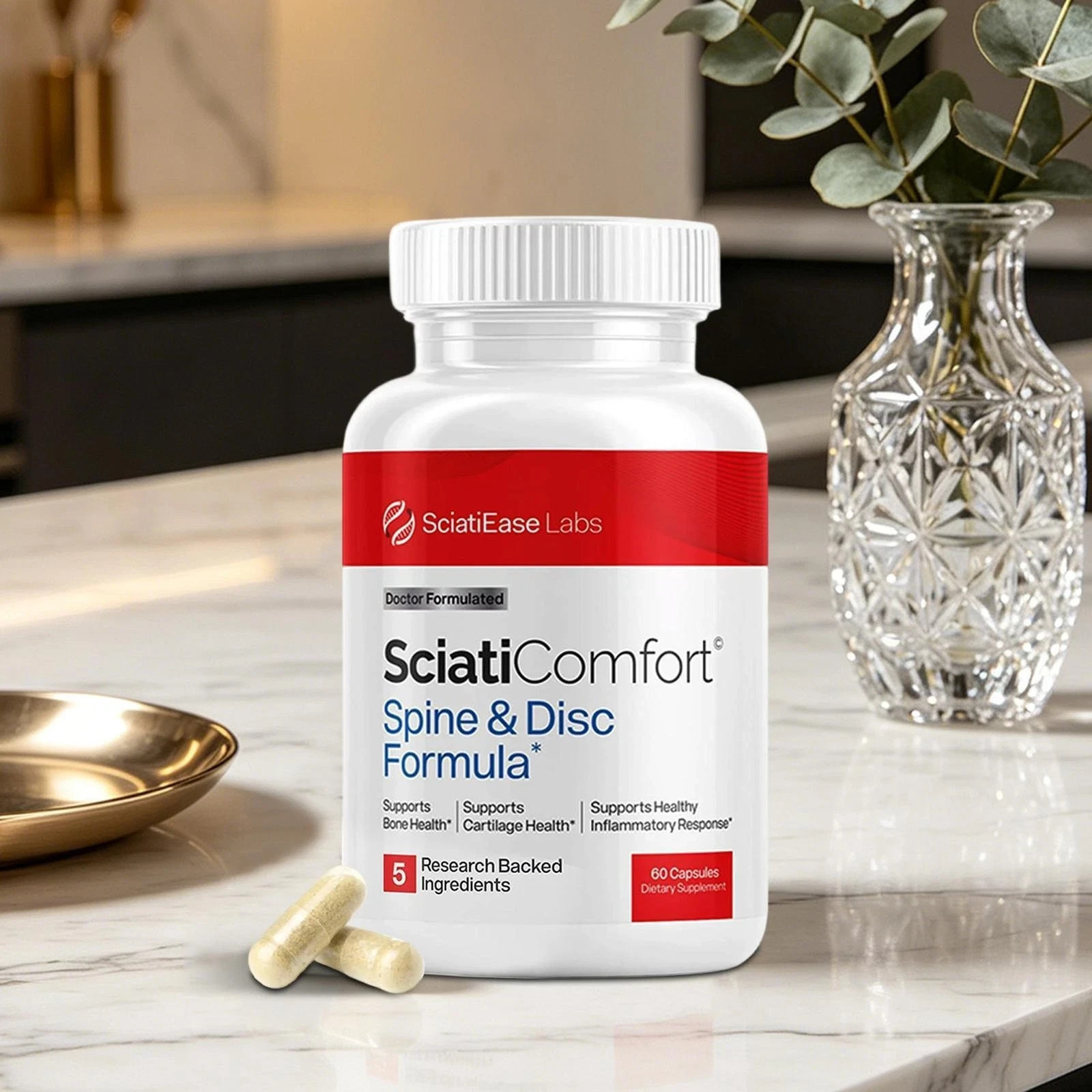 SciatiEase SciatiComfort Spine and Disc Support Supplement – 60ct