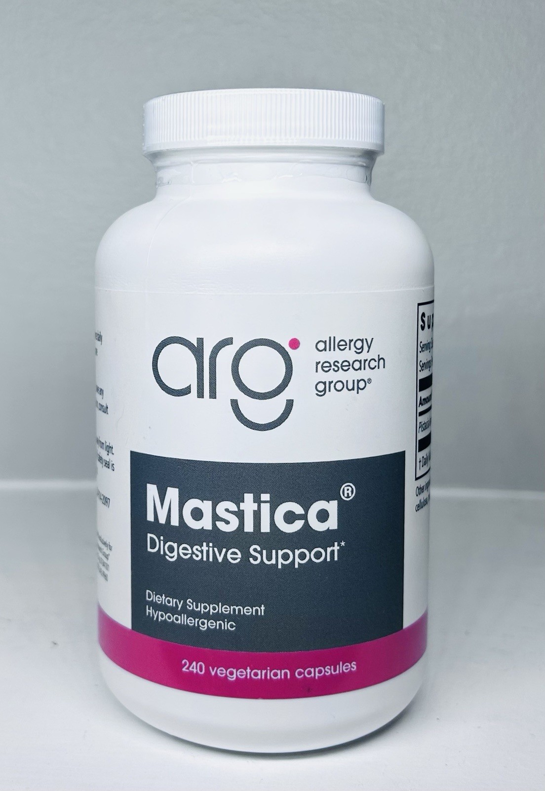 ARG Mastic Gum Capsules, Digestive Health Supplement for Adults- 240 Veg Caps