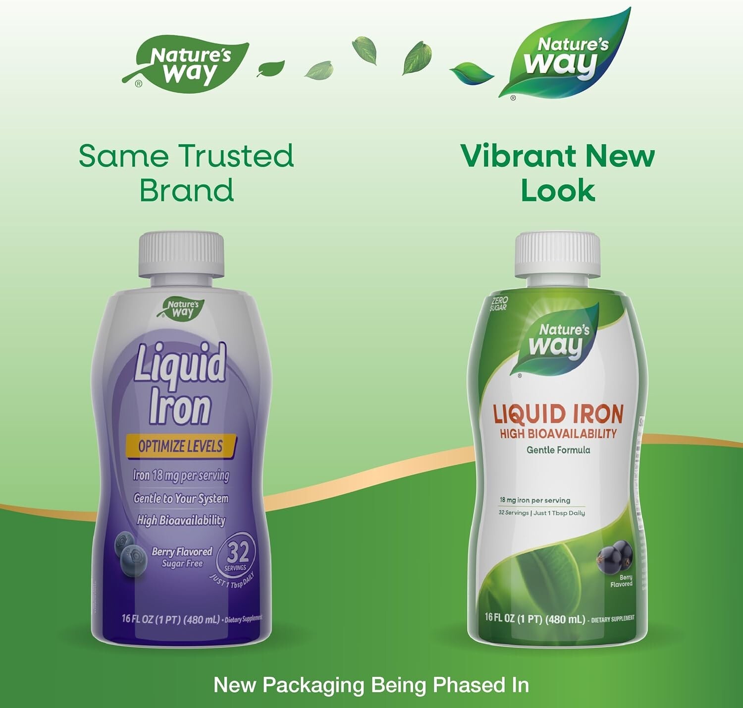 Liquid Mineral Supplement, Iron, Natural Berry, 16 Ounce