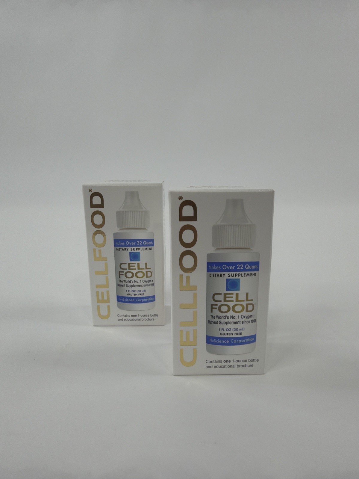 (Lot Of Two)Bottles CELLFOOD ORIGINAL 1 FL Oz OXYGEN ENERGY by Lumina Health