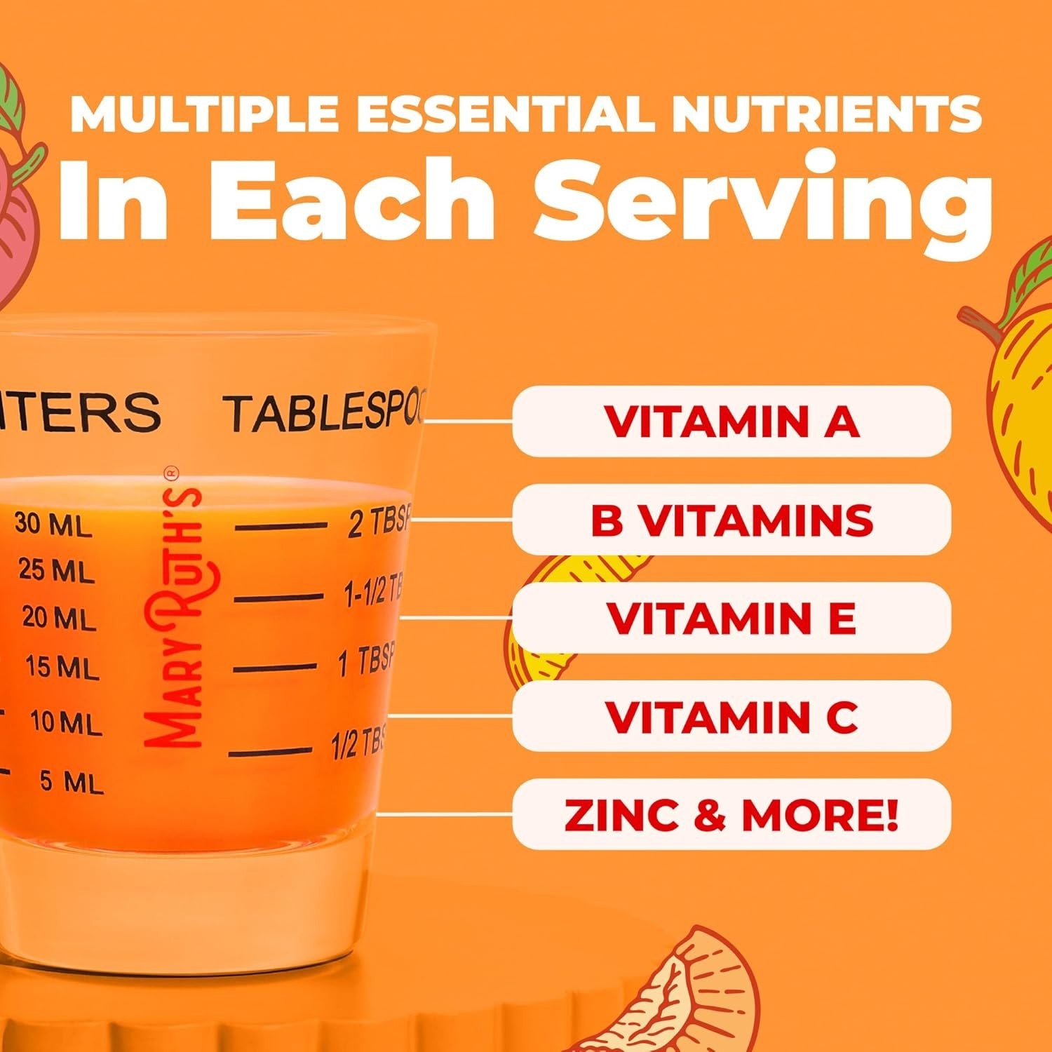 MaryRuth’s Liquid Multivitamin + Hair Growth | 15.22 Fl Oz | Formula