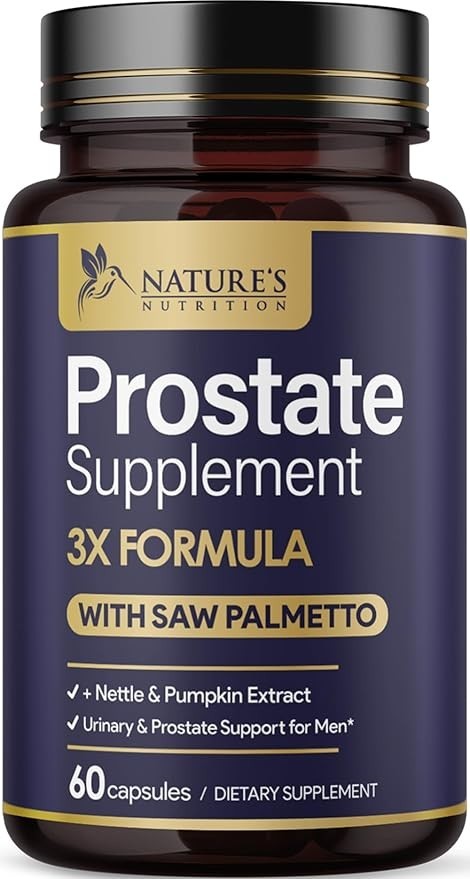 Prostate Health Supplements for Men – 3X Formula with Saw Palmetto Blend Pumpkin