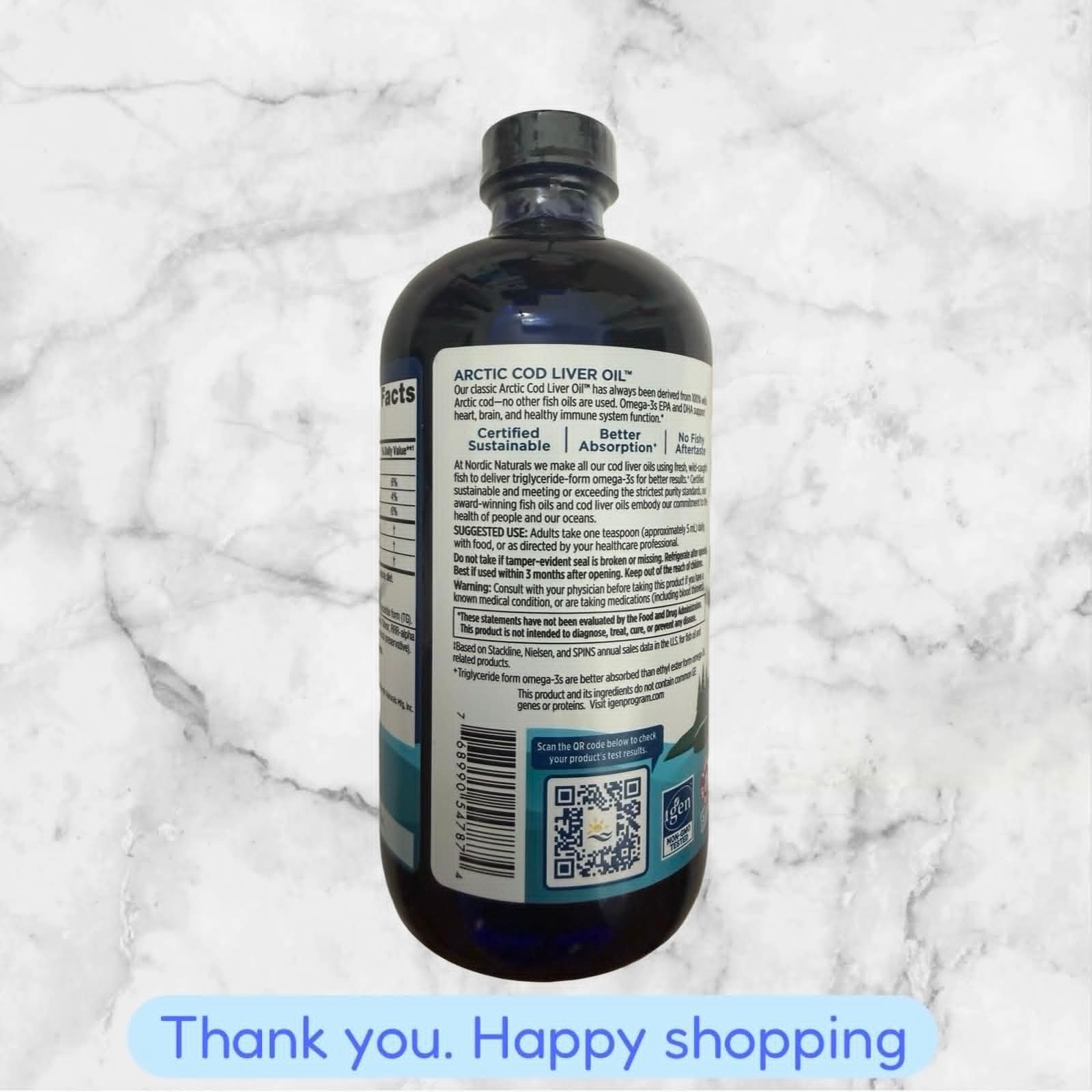 Nordic Naturals Arctic CLO – 100% Wild Cod Liver Oil Orange Flavor 16 Oz NEW