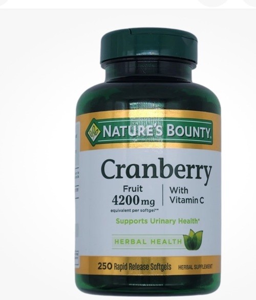 Nature’s Bounty Cranberry 4200mg, 250 Softgels SEALED Exp 01/2026