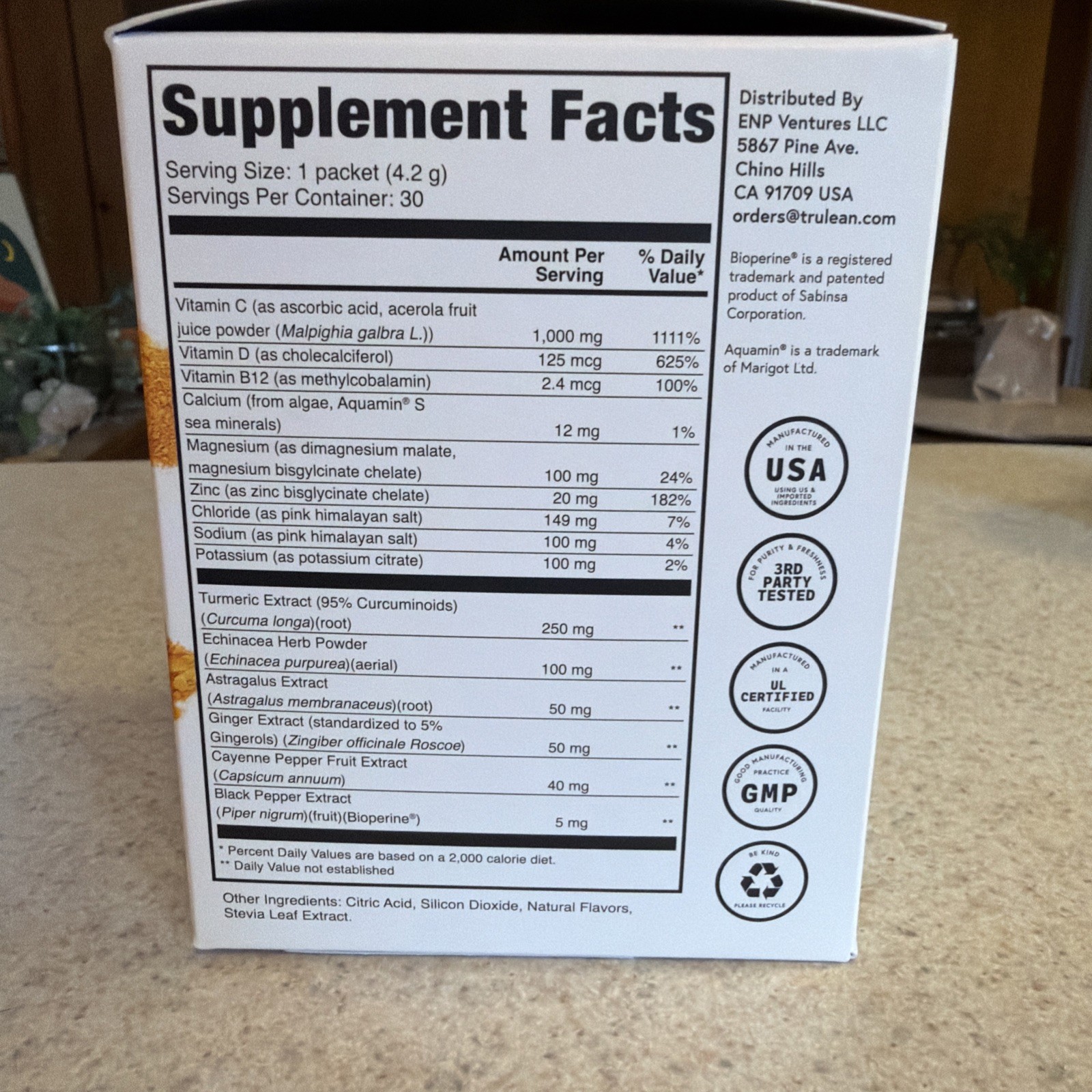 True Lean Everyday Wellness Immune Support &joint Health Citrus