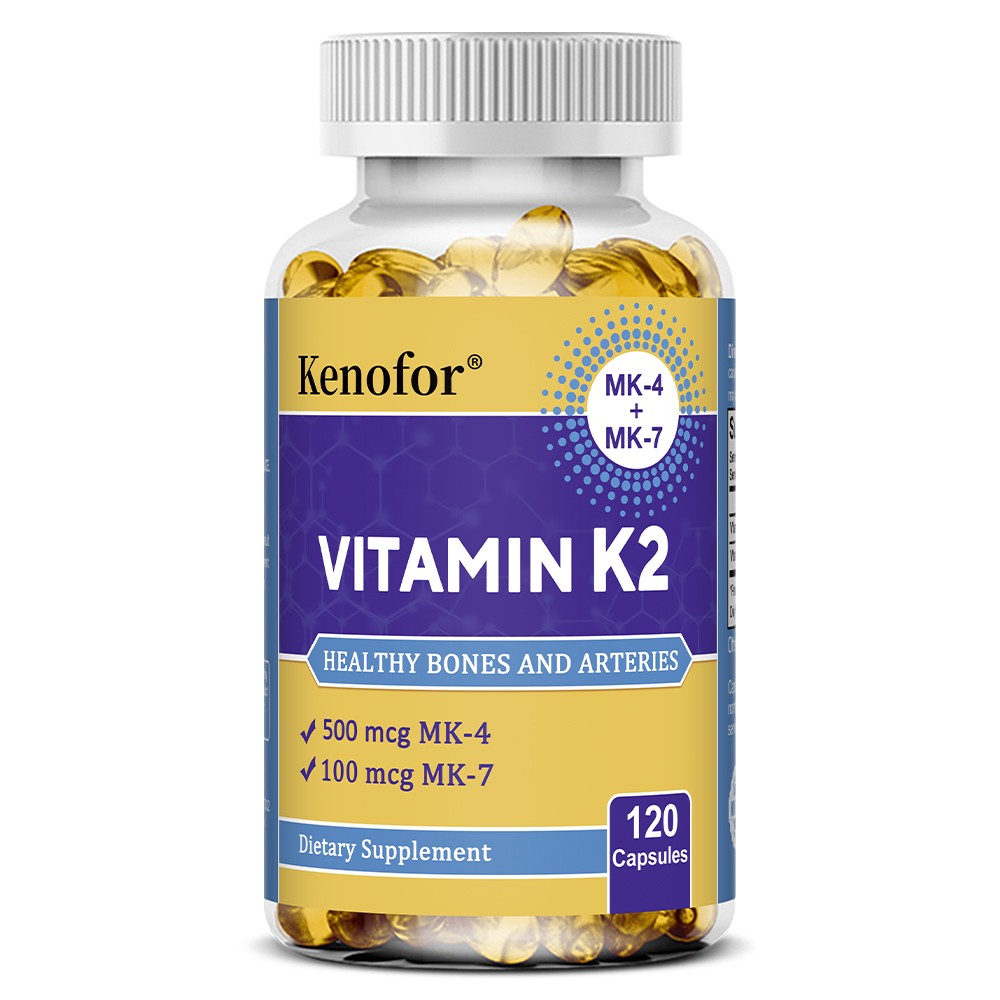 Vitamin K2 (essential MK-4 + MK-7) 30/60/120 Capsules Bones Healthy Support