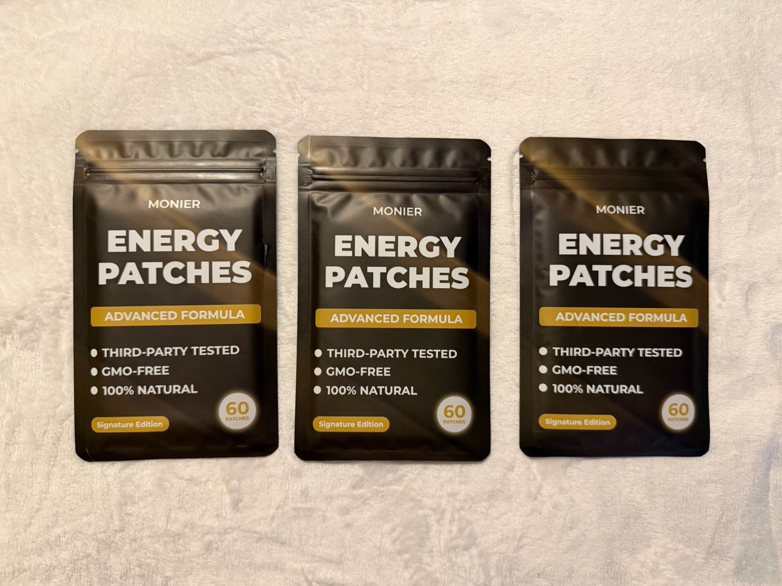 Monier Patches Energy Patches, Unisex, 180 Count, Signature Edition