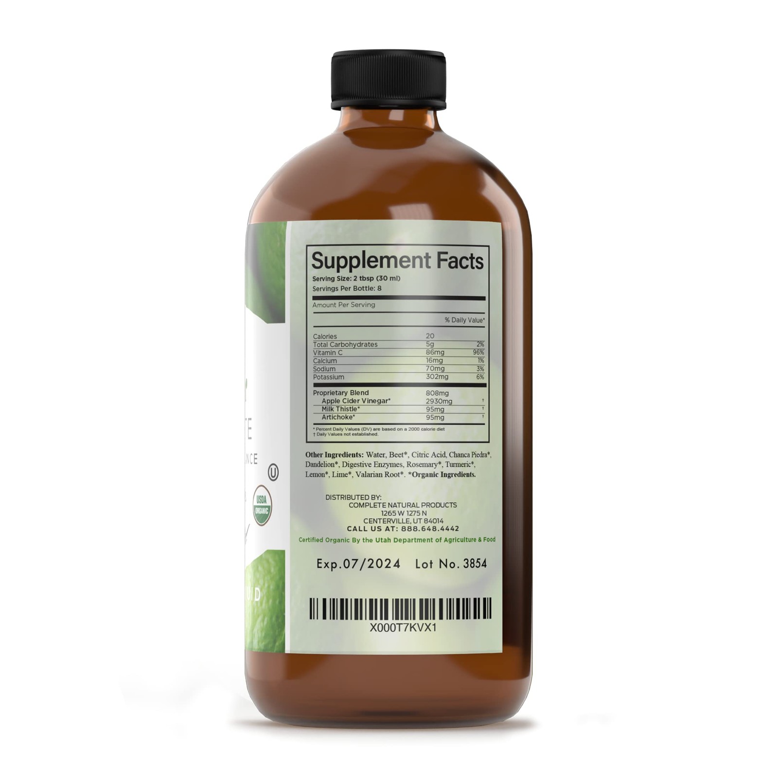Liver Complete 8oz Organic Liquid 8 Fl Oz (Pack of 1), Amber Bottle