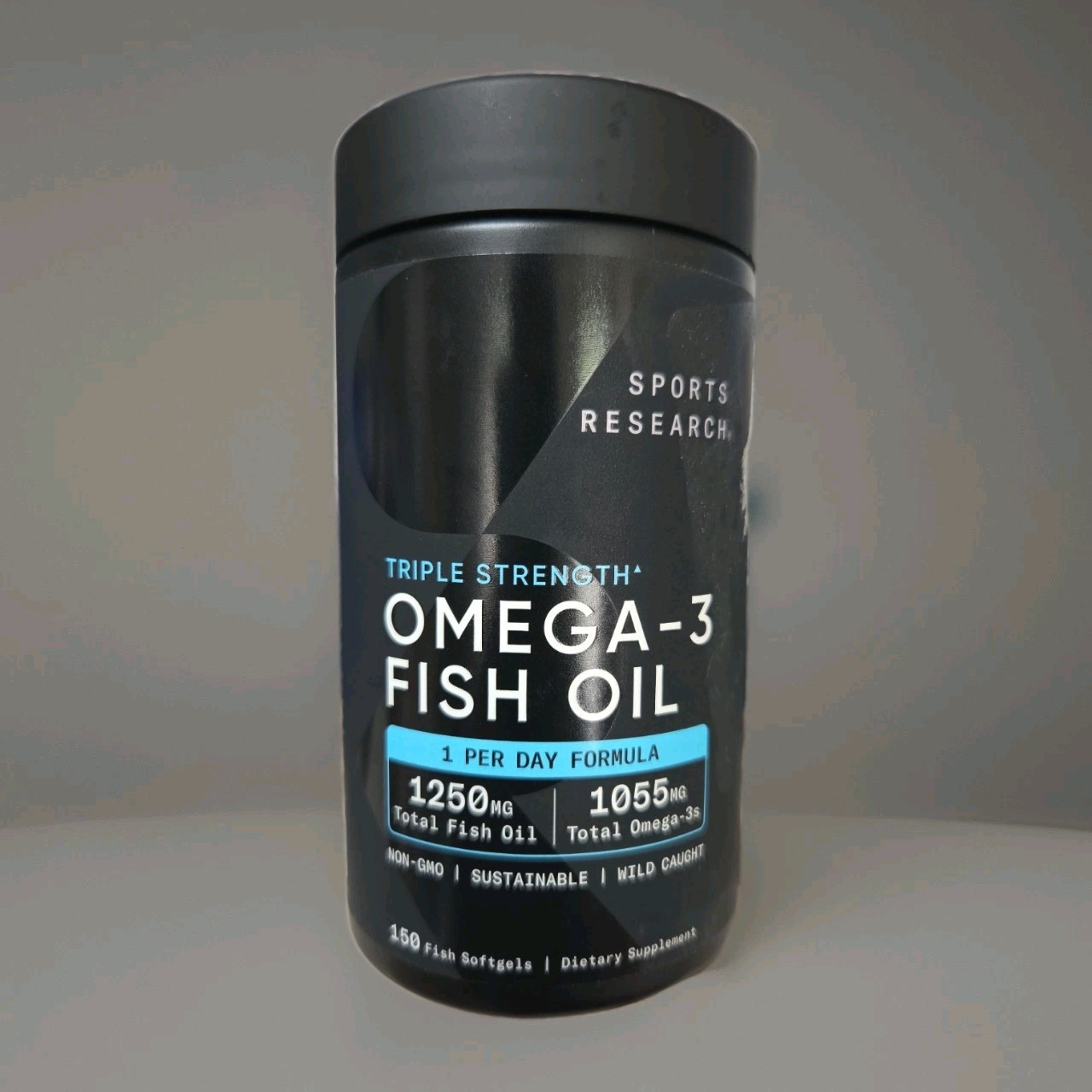 Sports Research Omega 3 Fish Oil Triple Strength 1250mg Supplement 150 Softgels