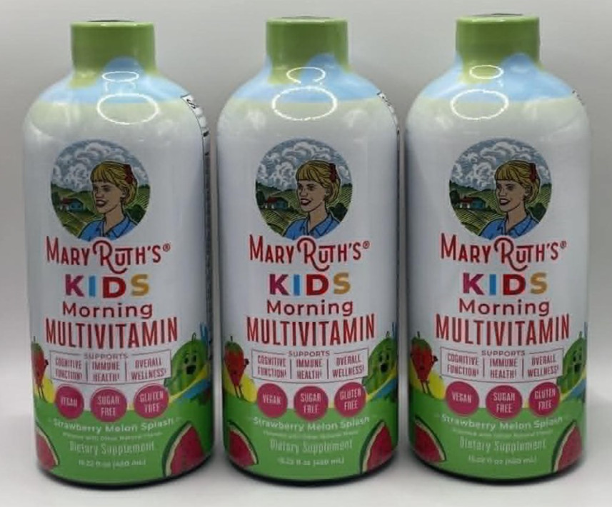 3PK Mary Ruth’s Kids Morning Multivitamin ~ 15.22 FL OZ EA ~ EXP 1/27+ ~ SEALED