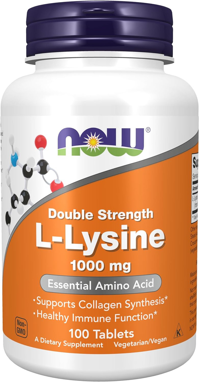 Supplements, (L-Lysine Hydrochloride) 1,000 Mg, Double Strength, Amino Acid, …