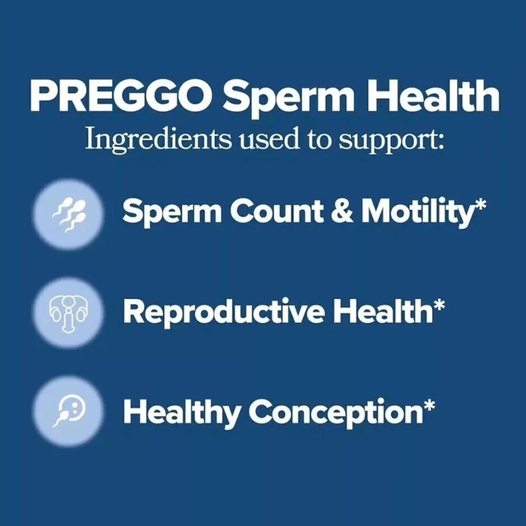 NEW PREGGO O-Positive Men’s Dietary Supplement Capsules 60 Count