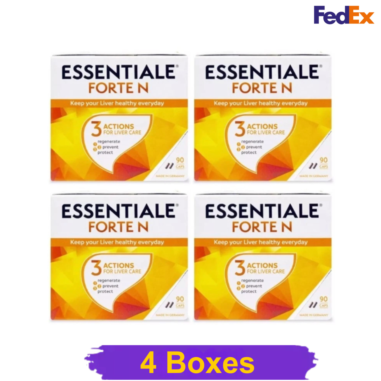 Essentiale Forte N Liver Detox & Liver Tonic Supplement 90s x 4 Boxes