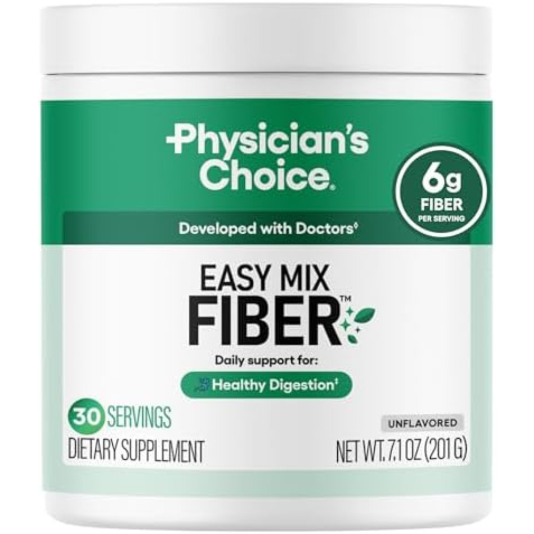 Physician’s CHOICE Easy Mix Fiber for Digestive Health & Regularity – No Grit, S