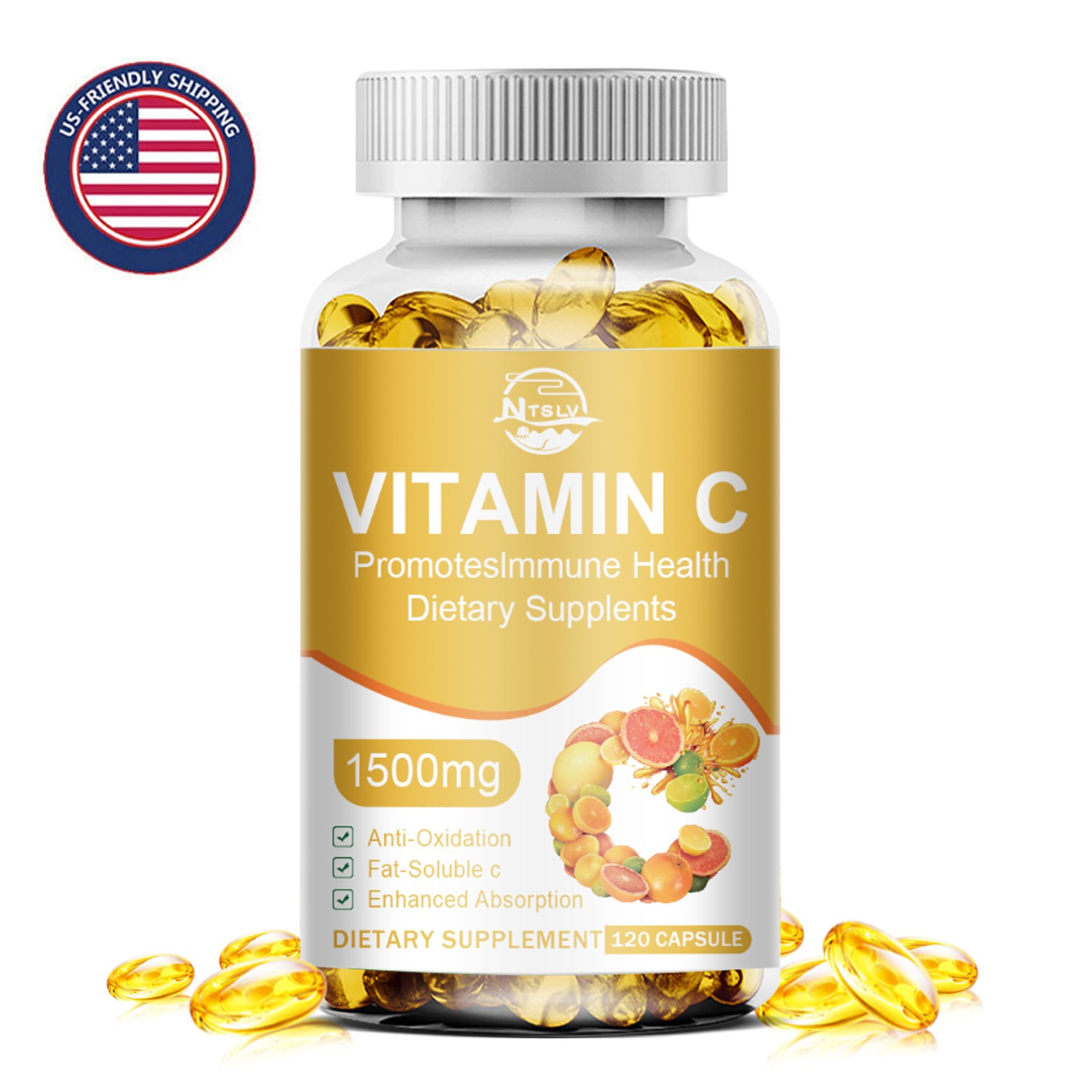 120 Vitamin C, Anti-Aging Whitening Antioxidant, Sunscreen Support Wound Healing