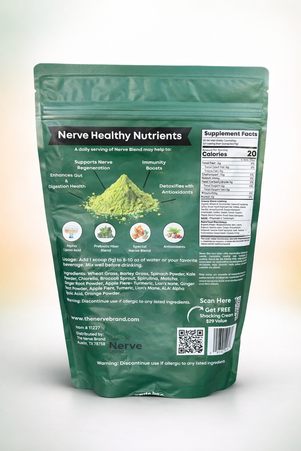 THE NERVE BRAND Neuropathy Greens & Superfoods Blend 2PACK – SUNSHINE ORANGE 🍊