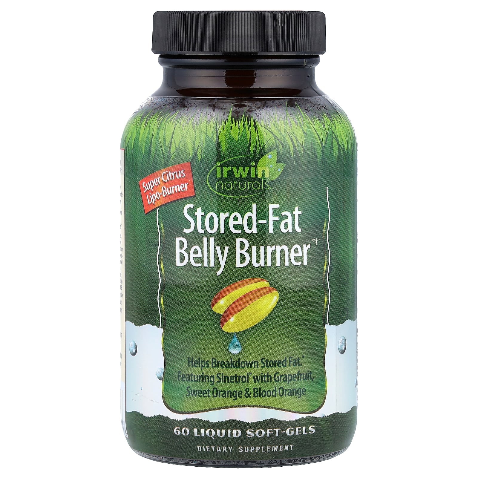 2 X Irwin Naturals, Stored-Fat Belly Burner�, 60 Liquid Soft-Gels