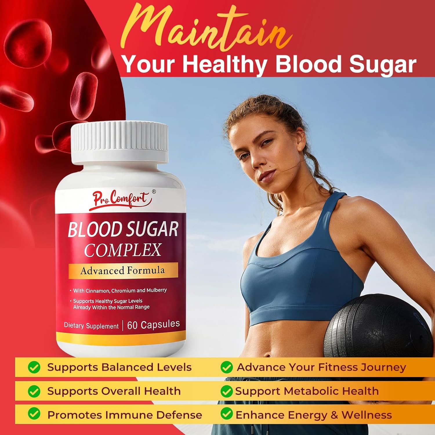 DIABETIC SUPPORT FORMULA ⭐ 60 Caplets ⭐MONEY BACK GUARANTEED ✅ TRUSTED DEALER