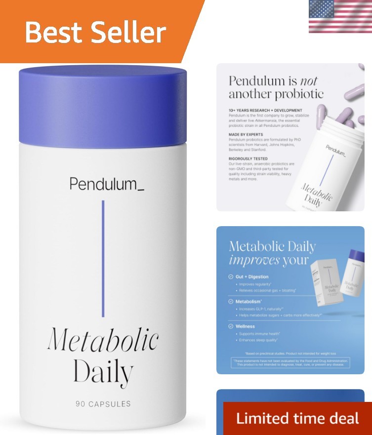 Daily Probiotic with Akkermansia Muciniphila – & Gluten-Free – 90 Count